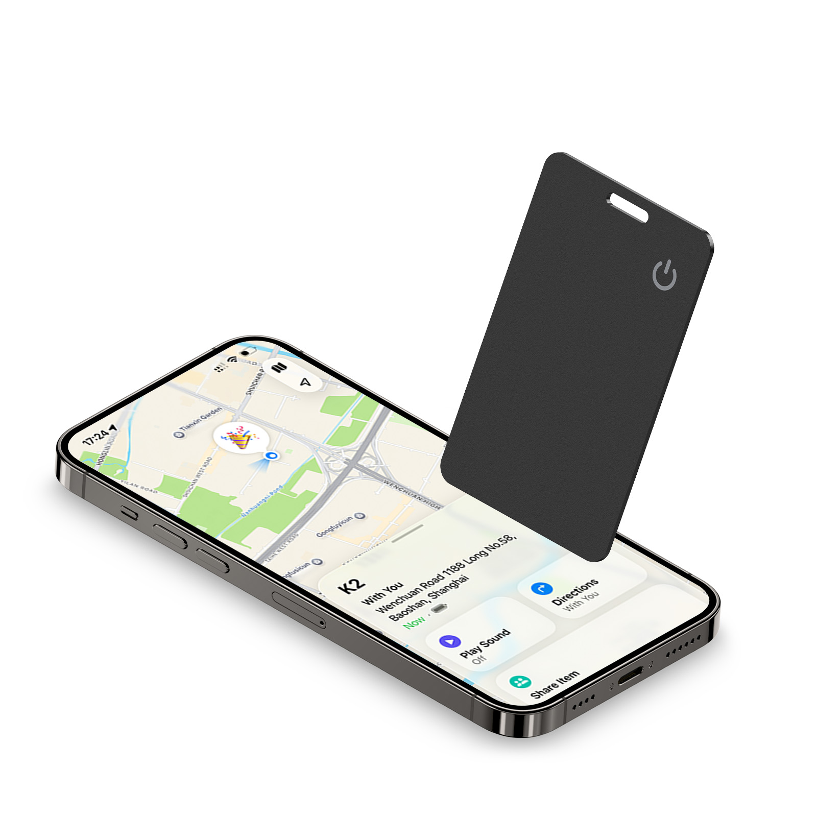 Inteligente Carrod TSuporteer For Find My, Anti-Lost Locator IP68 À Prova D'água Built-in Speaker, 90-Day Bateria Life, Ultra-Slim Wallet TSuporteer