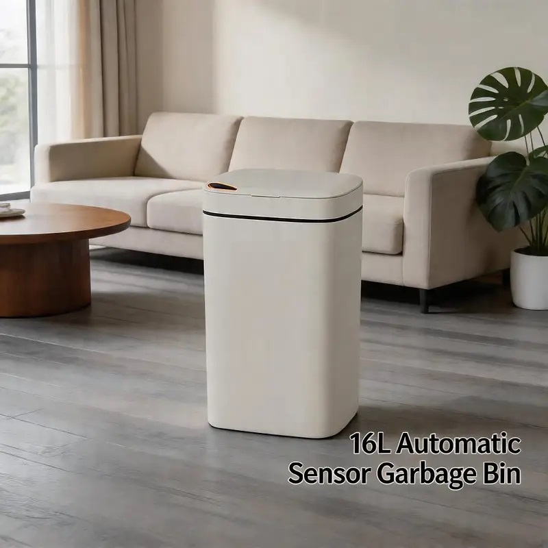 Inteligente Trash Can 16L Large-capacity Automático Sensor GarBolsae Bin Casa Waste GarBolsae Can For Cozinha Banhoroom Bedroom Living Room