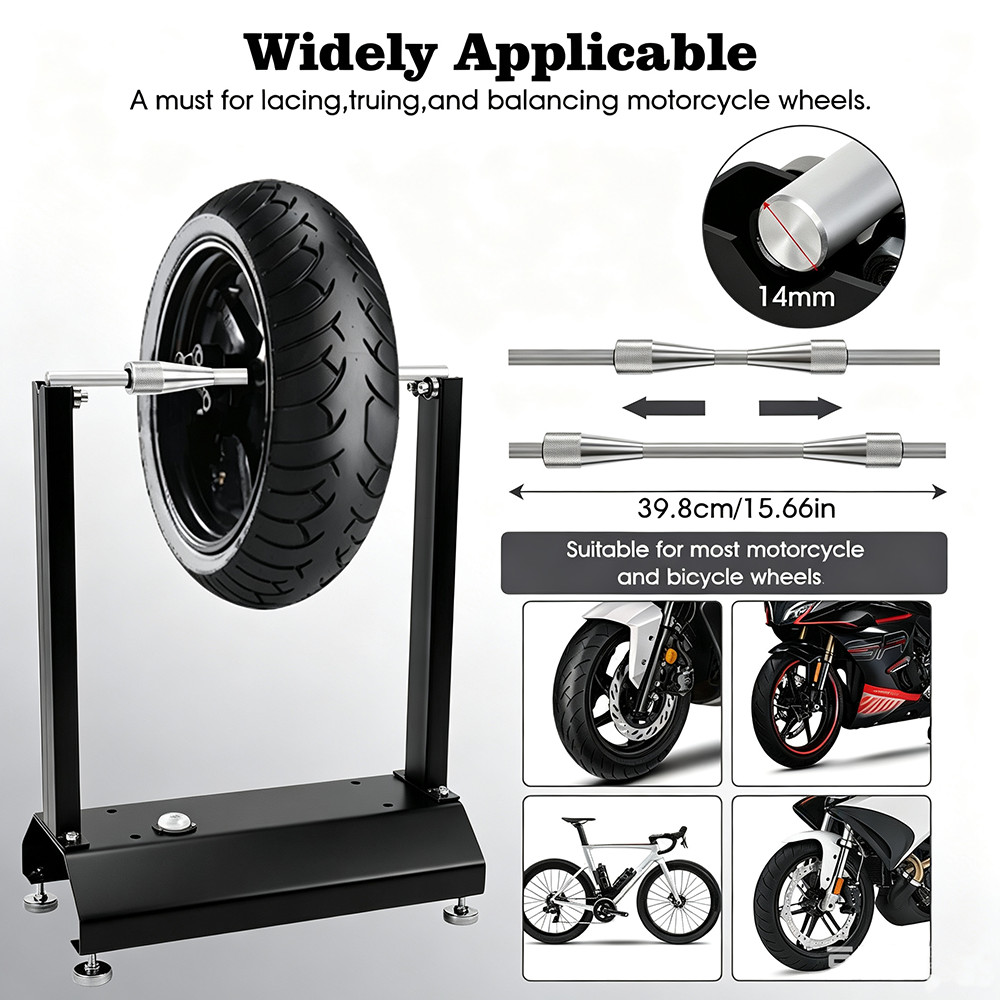 Torcycle Tyre Balancer Motor Bike Rim Tire Balancing Spin Static Truing Suporte