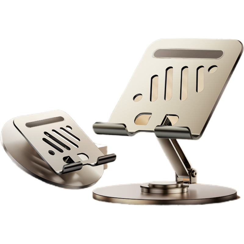 Rotatable Metal Tablet Suporte, Ajustável Foldable Desktop Phone Suporte Suporte For Live Streaming, Compatível With Cell Phone & Tablet