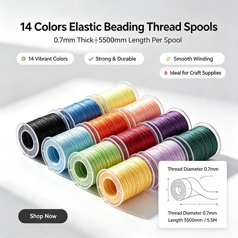 Carretéis de fio elástico para miçangas, para pulseira diy, suprimentos para artesanato