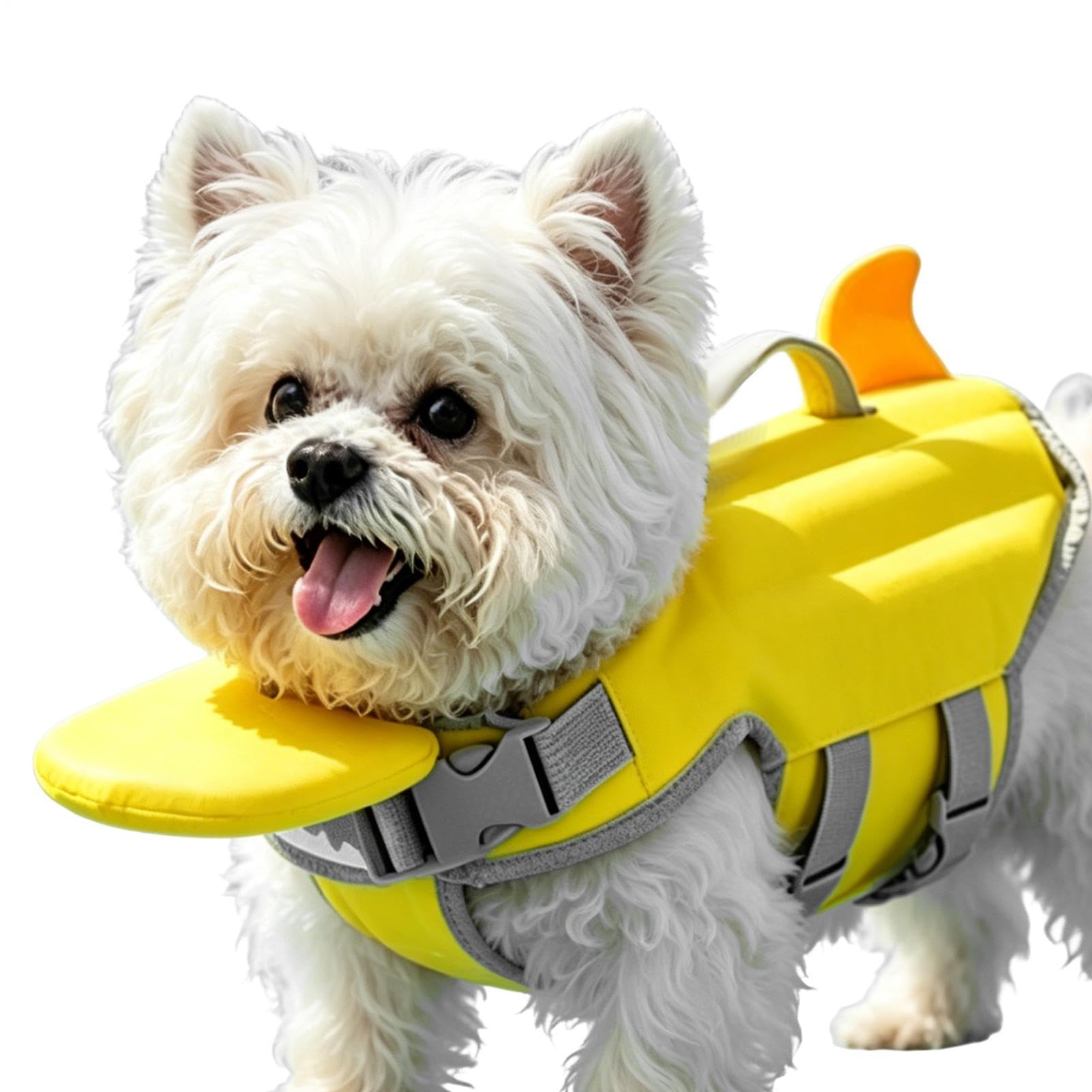 Colete salva-vidas para cães - Colete salva-vidas para cães fofos para nadar em passeios de barco com alta flutuabilidade e alça de resgate, jaqueta flutuante ajustável para animais de estimação Colete de natação flutuante para filhotes de cachorro para a