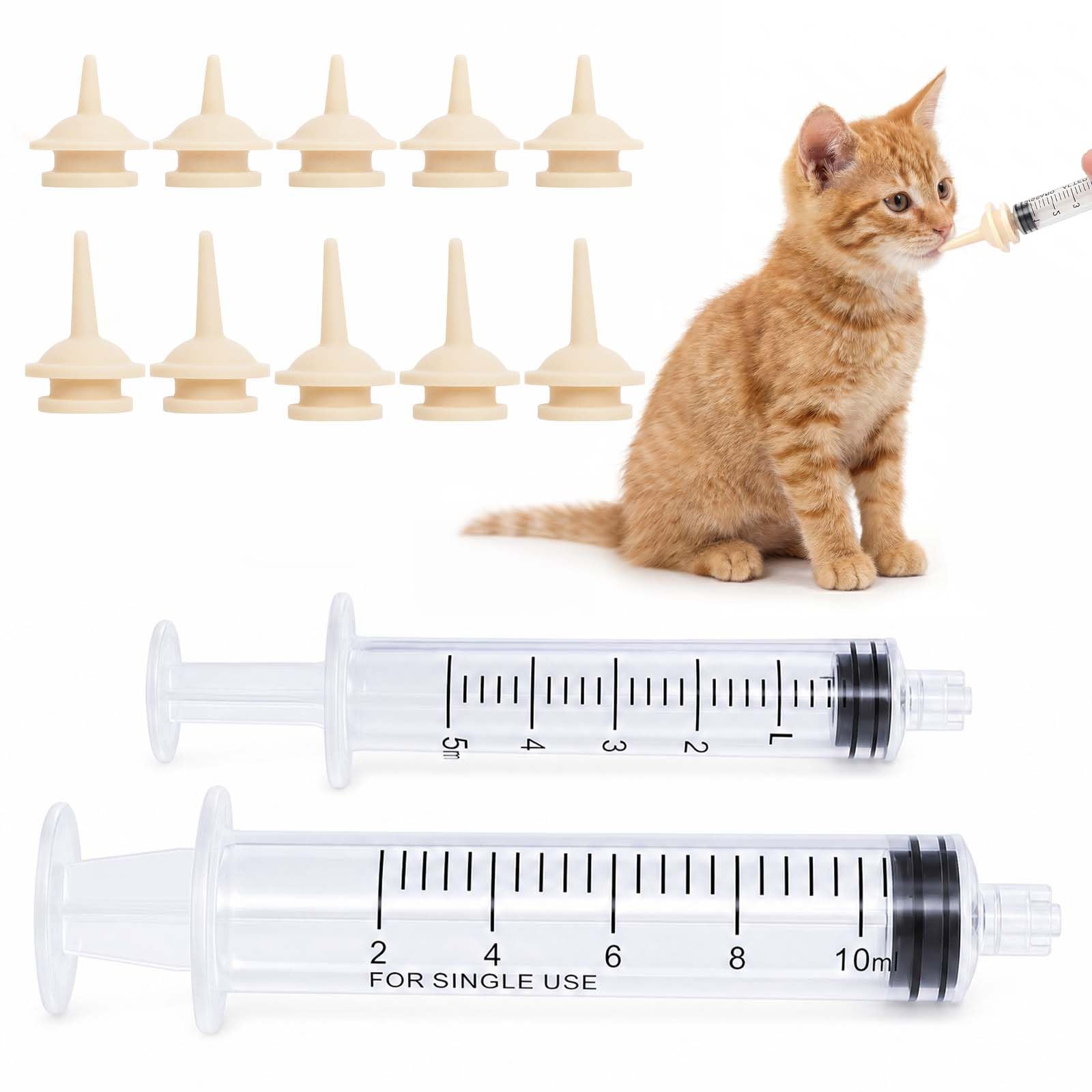 Mamilo de alimentação para animais de estimação e syaneles, ferramentas de alimentação de silicone para gatinhos recém-nascidos, filhotes, coelhos, animais pequenos