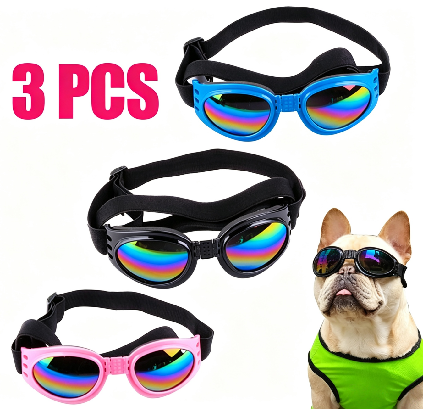 Doggles para pet pequeno — Óculos de sol UV ajustáveis