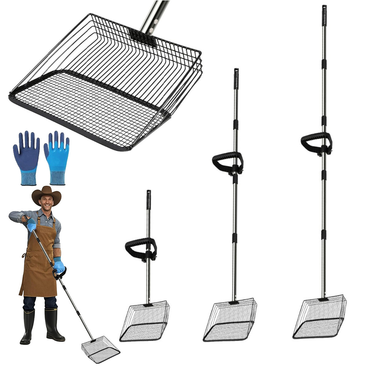 Ferramenta de limpeza estável - ferramenta de 25 cm com cabo ergonômico para diversas tarefas de limpeza e ferramentas de jardinagem