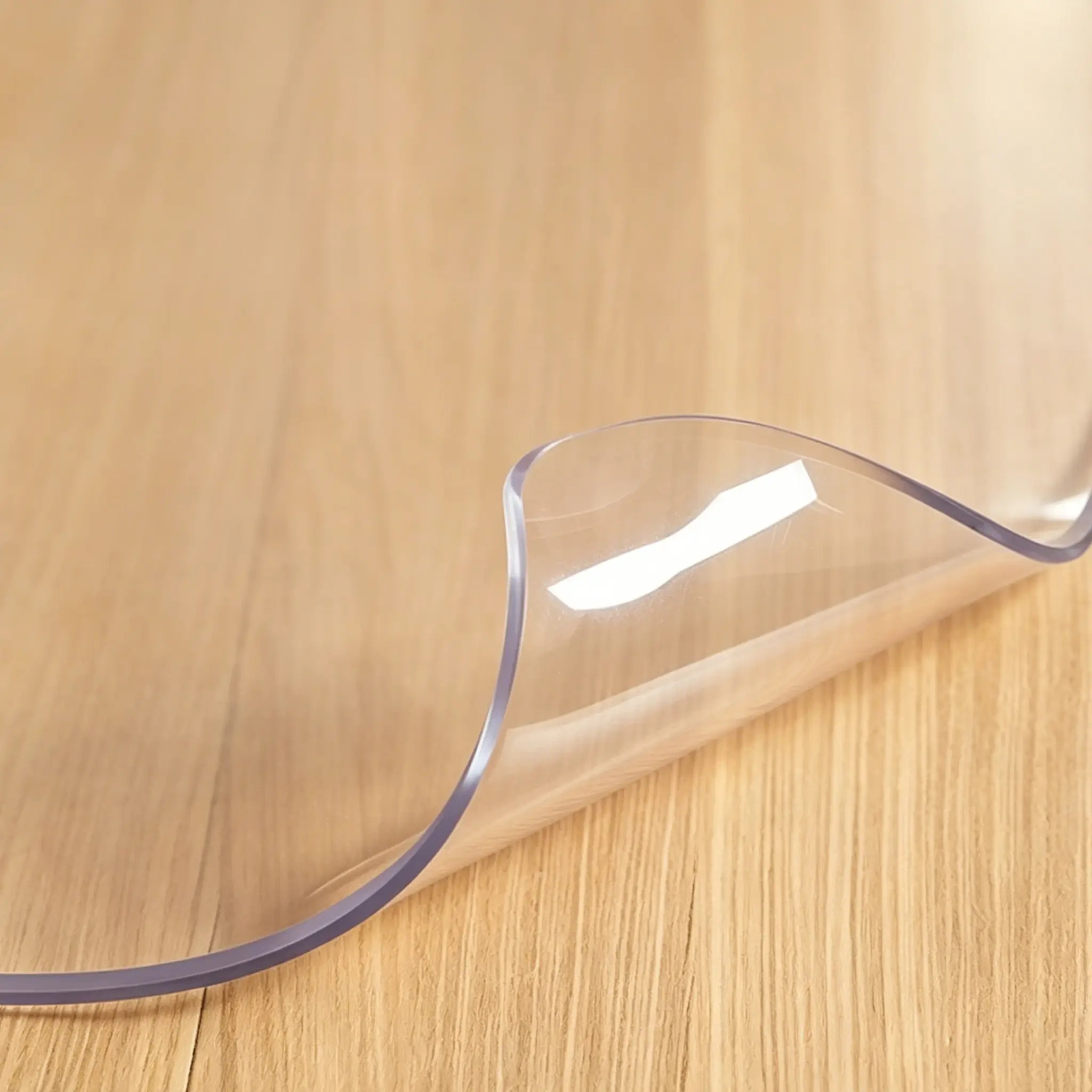 Capa de mesa 1.5mm de espessura, protetor transparente de pvc à prova d'água e fácil limpeza, toalha de mesa para escritório, sala de jantar