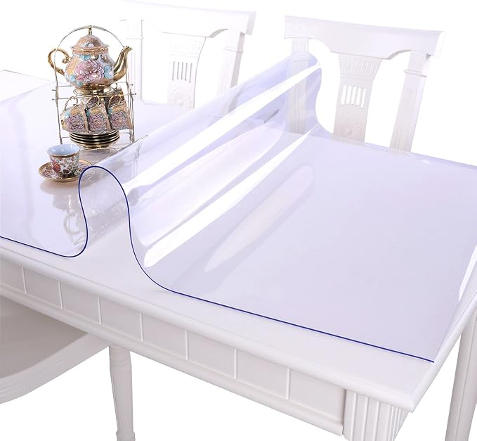 Table Capa 48x71Inch 1.5 Mm Thick Clear Desk Protector Rectangle PVC Desk Mat À Prova D'água & Easy Cleaning Desk