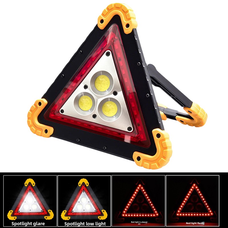 sinal de parada de segurança de emergência LED triângulo de avaria de carro 30W com luz de advertência vermelha