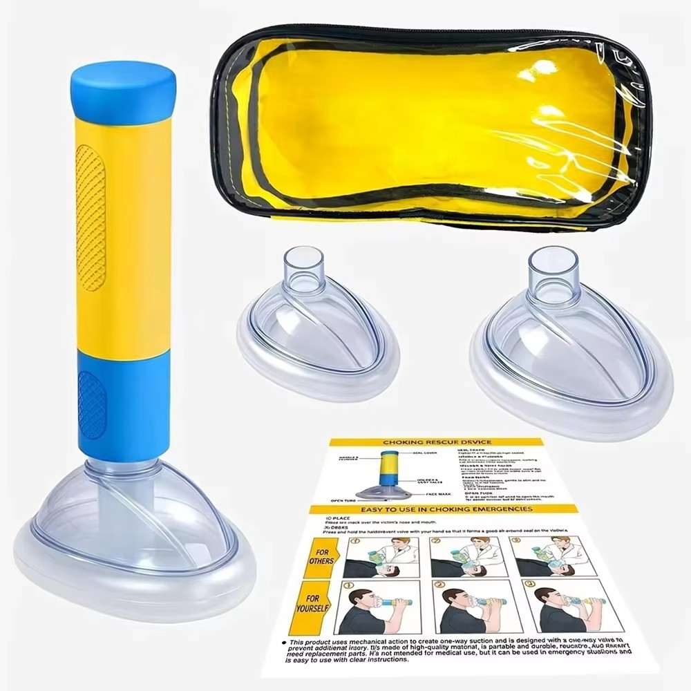 Dispositivo anti-asfixia kit de resgate de emergência máscara de vias aéreas certificada para criança manobra heimlich primeiros socorros segurança em casa