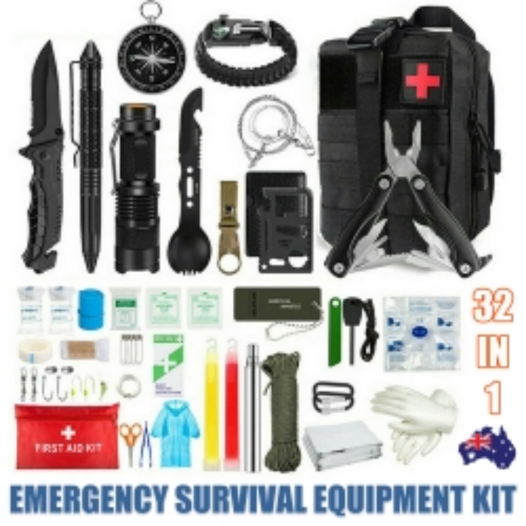 39in1 Tactical Emergency Survival Kit Externo Trilha Acampamento SOS Tool Equipment