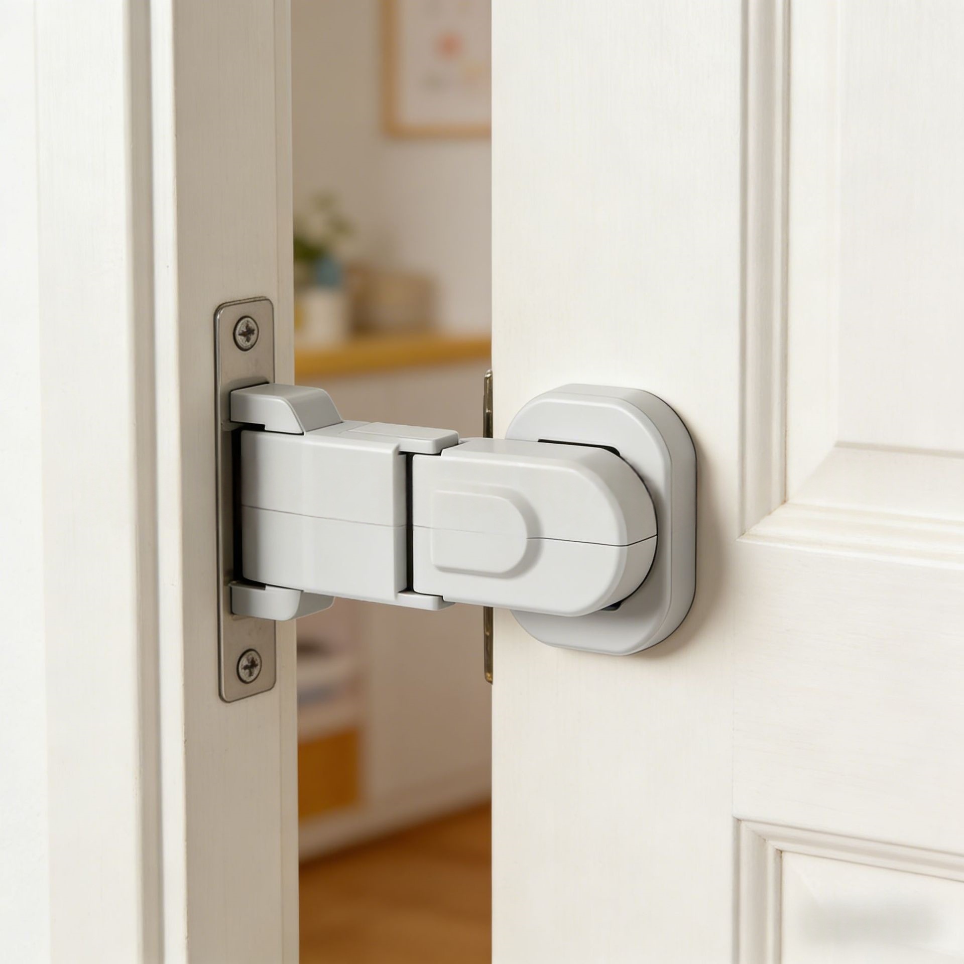Fechadura de segurança à prova de crianças para portas interiores