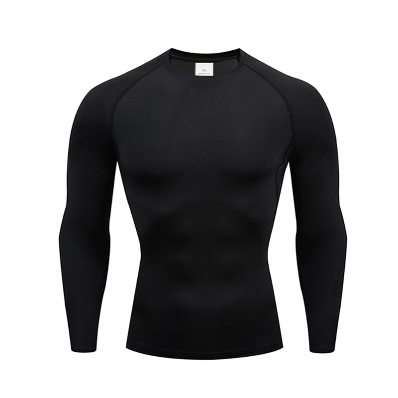 Camiseta Compressão Masculina Manga Longa — Secagem Rápida e Respirável (Roxo)