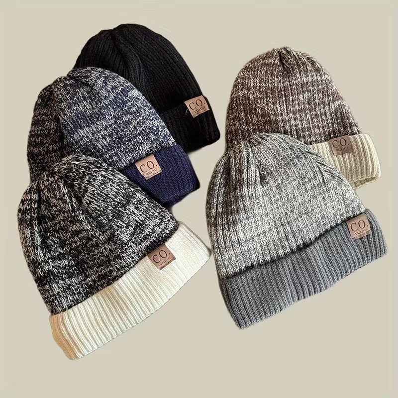 Men's Winter Warm Beanie Hat Lined With Windproof Thick Headgear, Cold Weather Equipment, Outdoor Sports Headwear, Simple Design, Windproof Fabric, Durable Material, Neutral Style, Velvet Hat, Suitabl