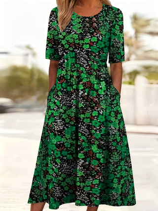 Vestido Plus Size 2026 Estampa Floral - Versátil para Férias e Trabalho