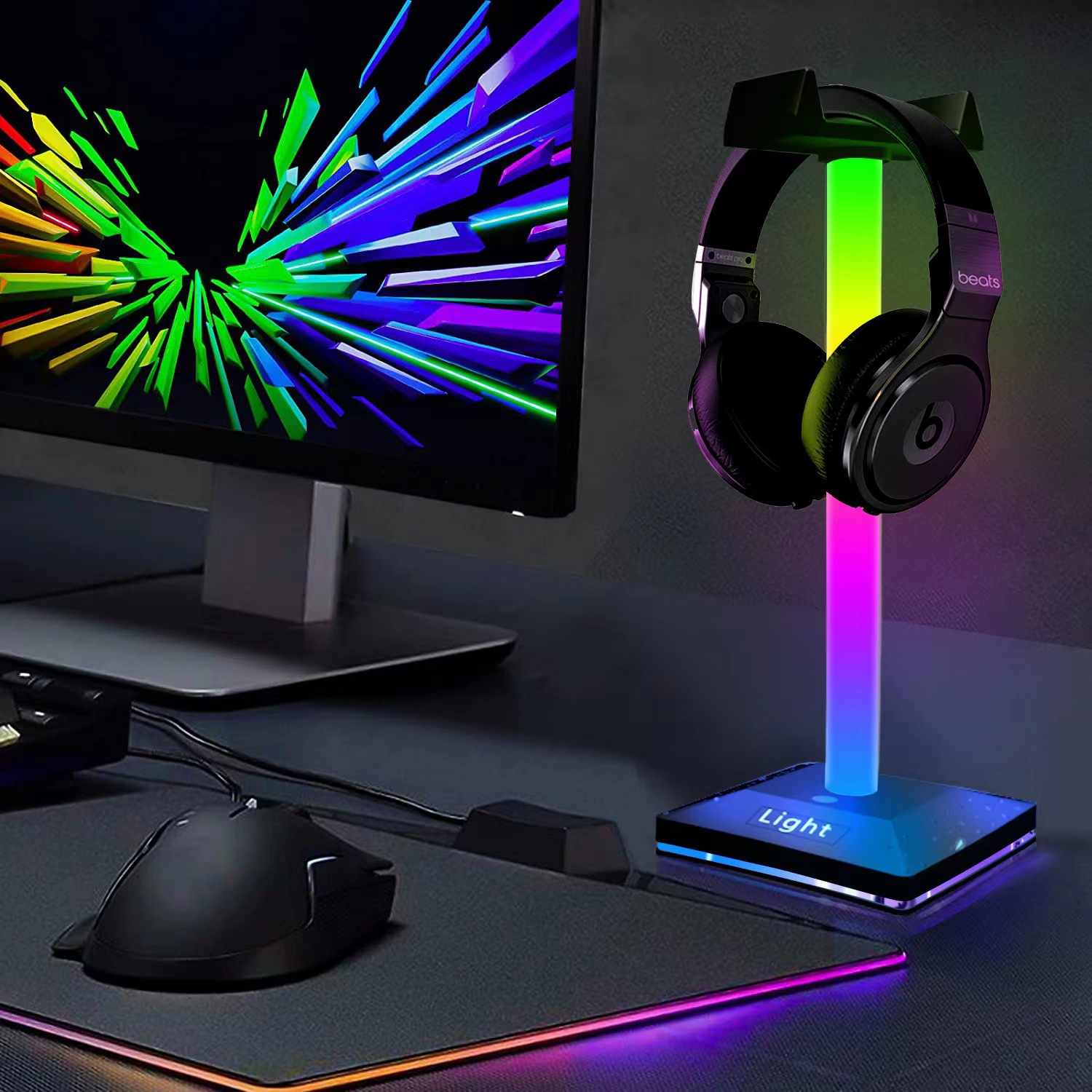 Casa Desktop Computer RGB Colorful HeadConjunto Ambience Luz BSuporteet