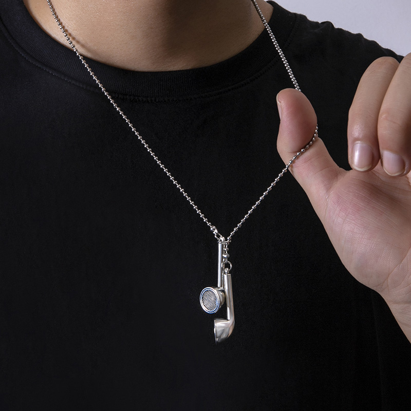 Wired HeadConjunto Earphone Ajustável Sweater Chain Colars