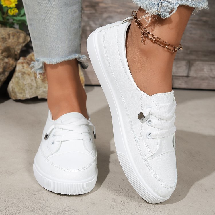 Little White Shoes, Versatile For Spring And Autumn, Students Can Step On Flat Casual Shoes, Breathable Shoes
