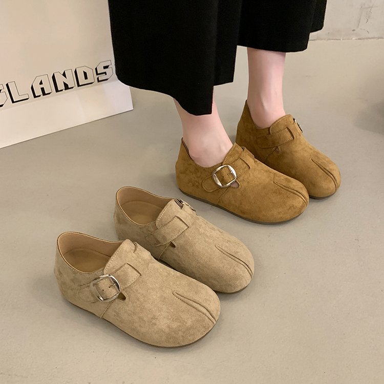 Thick Soled Boken Shoes With Increased Height Inside, Women's Loafers