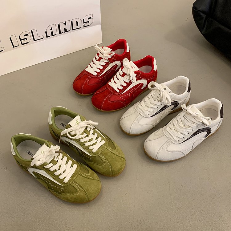 Retro Interior Height Increasing German Training Forrest Gump Shoes Women's Retro Flat Casual Sports Shoes