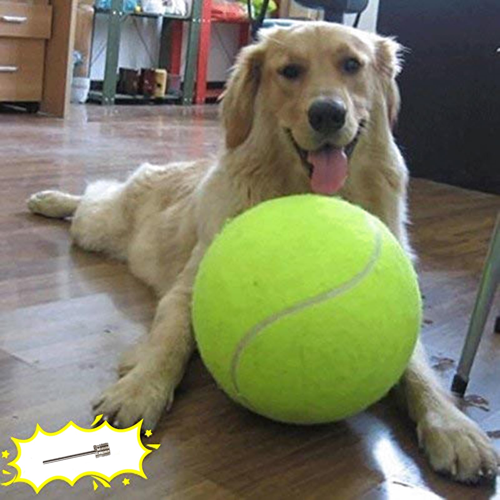 Bola de Tênis Gigante para Cães — Brinquedo Interativo para Exercício ao Ar Livre