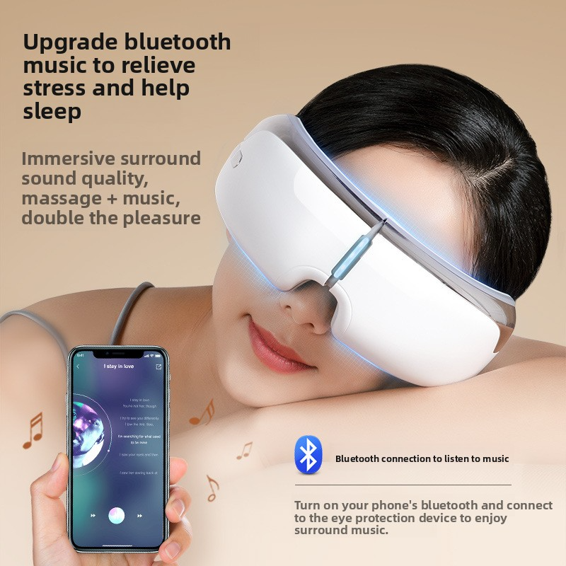 Massageador ocular, dispositivo de terapia ocular, máscara de massagem de compressa quente para tensão ocular, instrumento de carroe ocular transfronteiriço